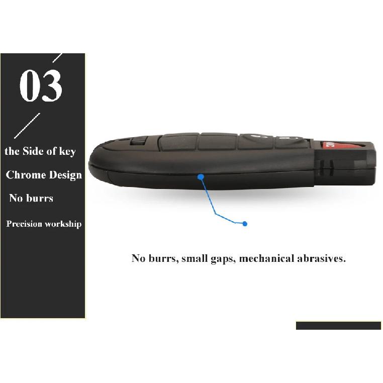 jingyuqin GQ4-53T 433MHz 4A Chip Fobik Remote Car Key fob for For Dodge RAM Jeep Cherokee Sport KL Chrysler Town & Country 2014+