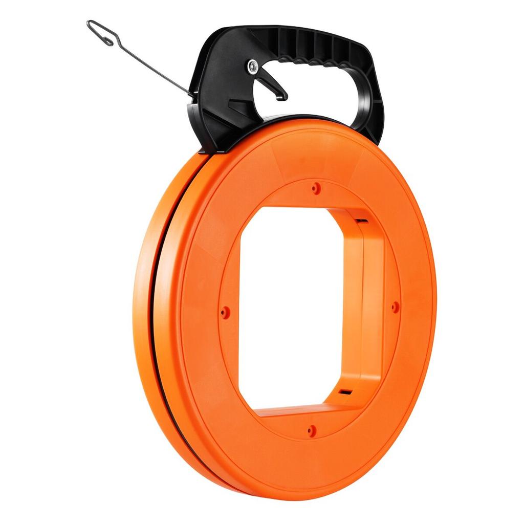 Fish Tape Wire Cable Line Puller 120ft 1/8 in Steel with High Plastic Case