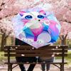 1pc Cat Fantasy Pattern Umbrella Design Automatic Opening and Closing Umbrella, High-quality Travel Umbrella,  c1128185