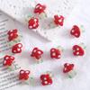 Hand-Painted Mushroom Glass Beads for DIY Jewelry: Necklace, Earrings, Bracelet Crafting Material
