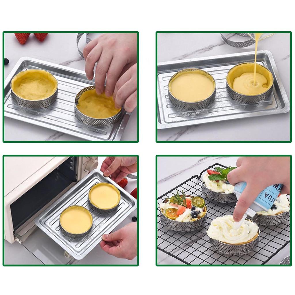 Stainless Steel French Perforated Tart and Cake Mousse Ring