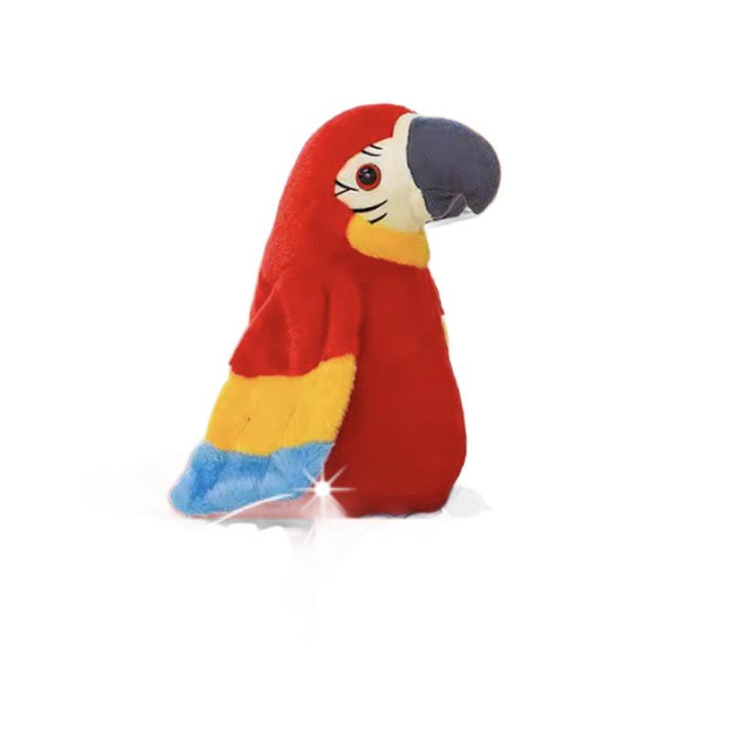 Interactive Parrot Plush Toy: Voice Recorder, Learns to Speak, Sings, Flaps Wings