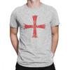 Herren T-Shirt Distressed Kreuzritter Templerorden Kreuz T-Shirts Premium Baumwolle T-Shirt Rundhals T-Shirt Kurzarm Kleidung Übergröße