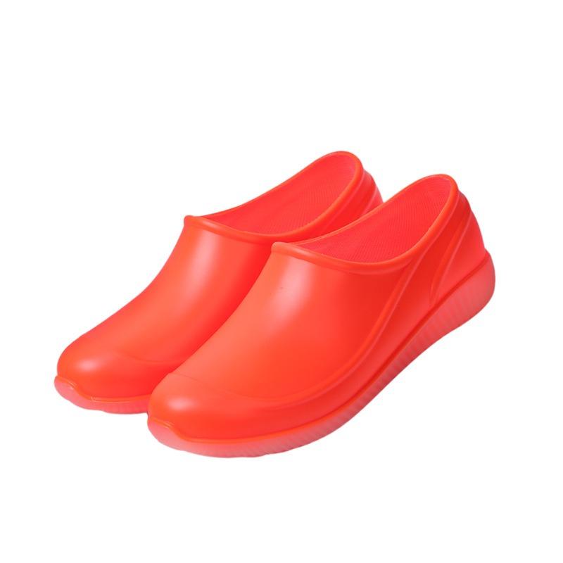 Rain Shoes Men's and Women's Fashion Outer Wear Water Shoes Non-slip Rubber Shoes Low-top Summer Reflective Short Rain Boots Kitchen Work