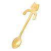 Cute Cat Coffee Spoon Stainless Steel Teaspoons Ice Cream Dessert Snack Scoops Cartoon Mini Cats Spoons Tableware Kitchen Tools