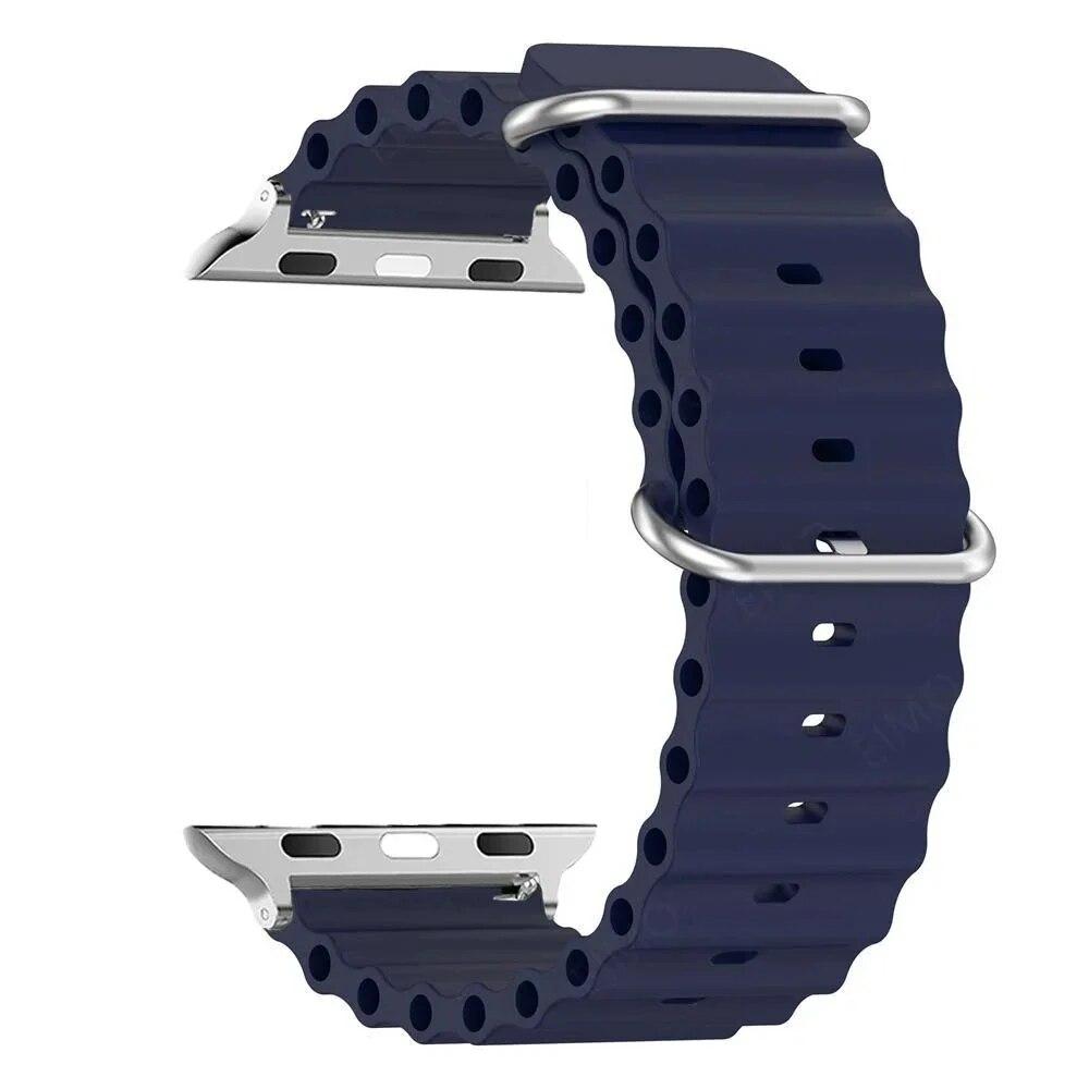 Luksusrem for Apple watch ultra band 49 mm 44 mm 45 mm 41 mm 40 mm 38 mm 44 45 mm 1:1 Originalt havbelte iWatch series 9 8 7 se bånd