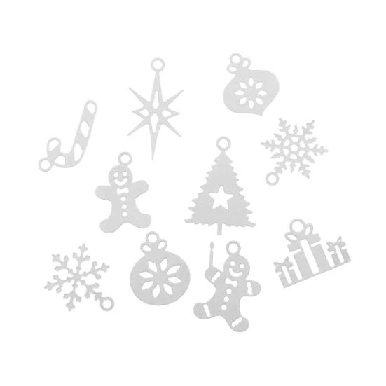 

Рождественская елка, снежинка, пряничный человечек, высечка, альбом для вырезок, автомобиль, форма, инструмент для декора серебряный