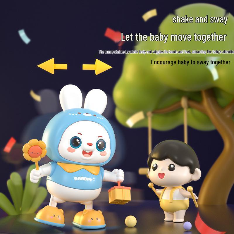 48-Song Singing & Dancing Baby Rabbit Toy for Head Lifting Training