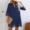 Women's European and American Style A-Line Burnout Dress - Spring/Summer  Collection