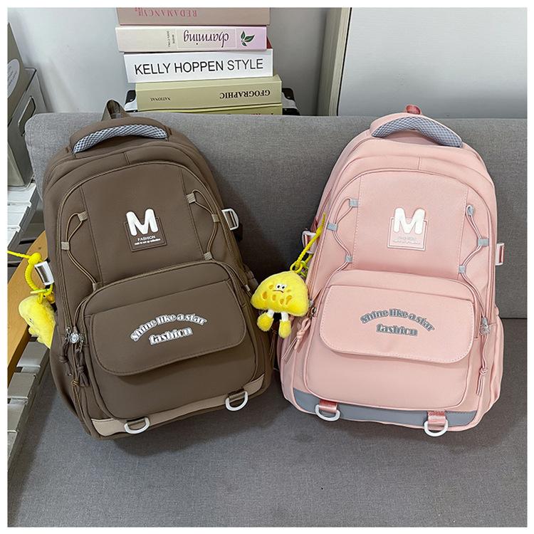New Casual Schoolbag, Junior High School Student, Female Student, Junior High School Backpack, Girl Multi-color Large-capacity Backpack
