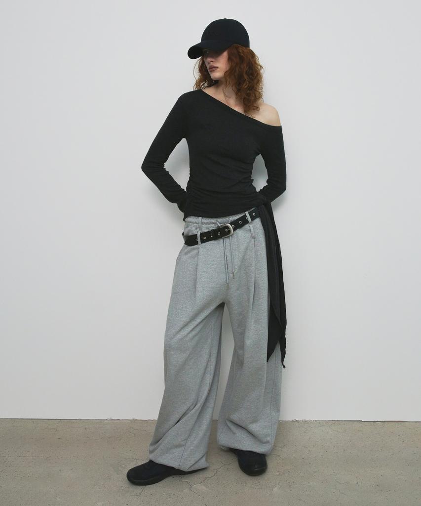 Saendeulig Overfit Sweat Pants_Melange Gray