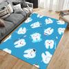 Playful Teeth Cartoon Pattern Rug Non-slip Rug Suitable for Living Room and Bedroom Sofas.