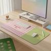 Cute Pink Green Plaid Printed Large Desk Mat Waterproof Non Slip For Home Office Work Study Gaming