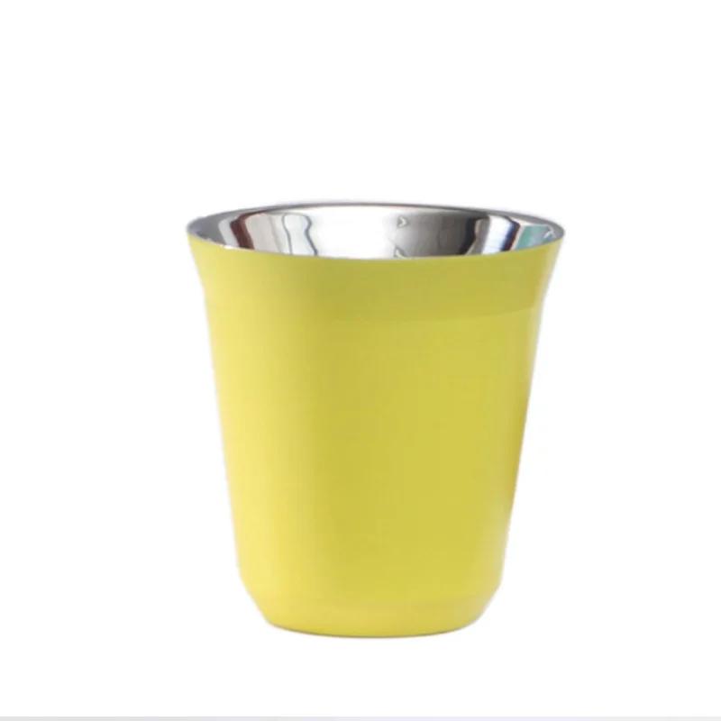 Espresso Mugs 304 Stainless Steel 80ML160ML Coffee Cups Insulated Double Wall Dishwasher Safe Small Capacity Insulation