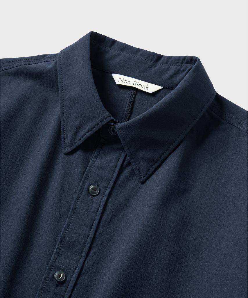 NONBLANK Hidden Button Down Shirt_Dark Navy