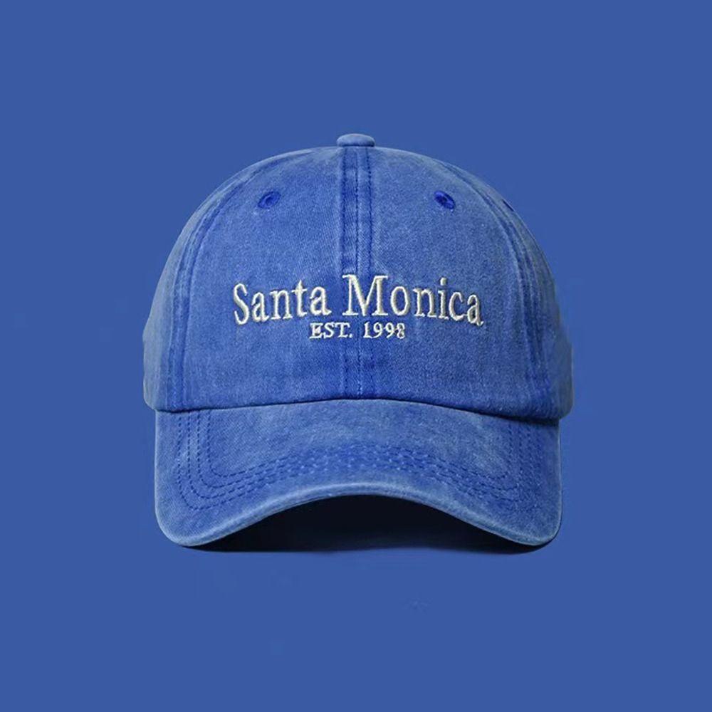 Fashion Letter Embroidered Baseball Cap INS Style Sports Outdoor Peaked Hat Sun Protection Hip Hop Hat Couples Sun Hat