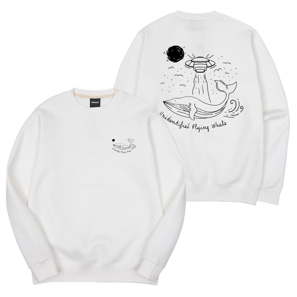 OKSTAR Spaceship Whale Double-Sided Sweatshirt (Type C)