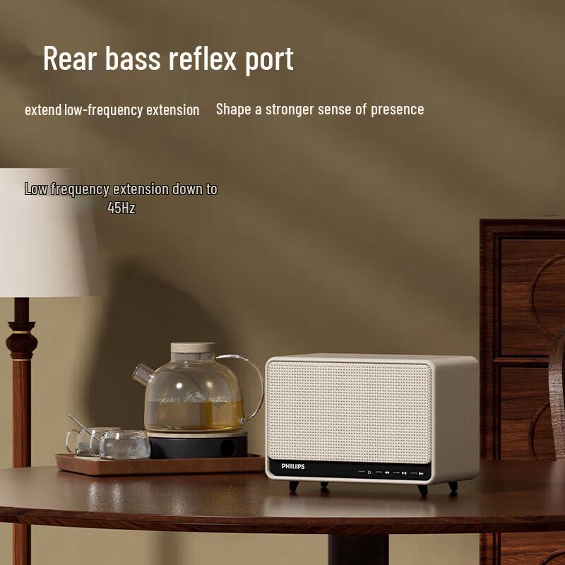 Philips TAS6500 Retro Bluetooth Desktop Speaker CN Plug (adapter Included)