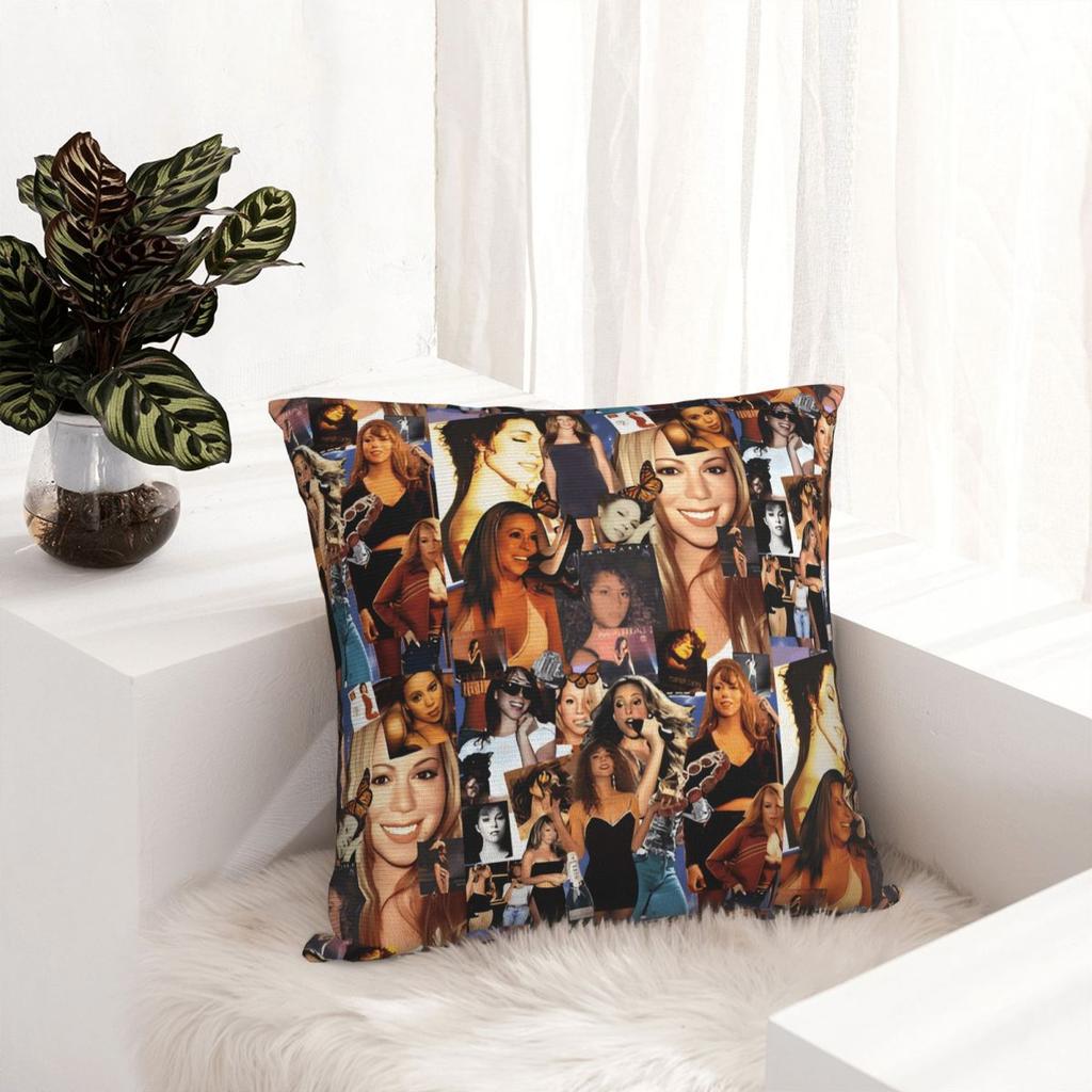 Mariah Carey American Singer Pillow Cover Cushion Cover Soft Graphic Pillow Case Novelty Pillowcases For Sofa Home Decorative