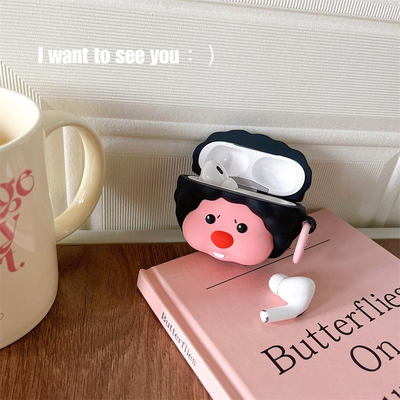 Exploding head small beaver AirPods Pro1/1 generation Apple Bluetooth wireless earphone cover cute silicone case for