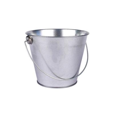 MégaCréa DIY - Zinc-colored Metal Bucket 10 X 10 Cm