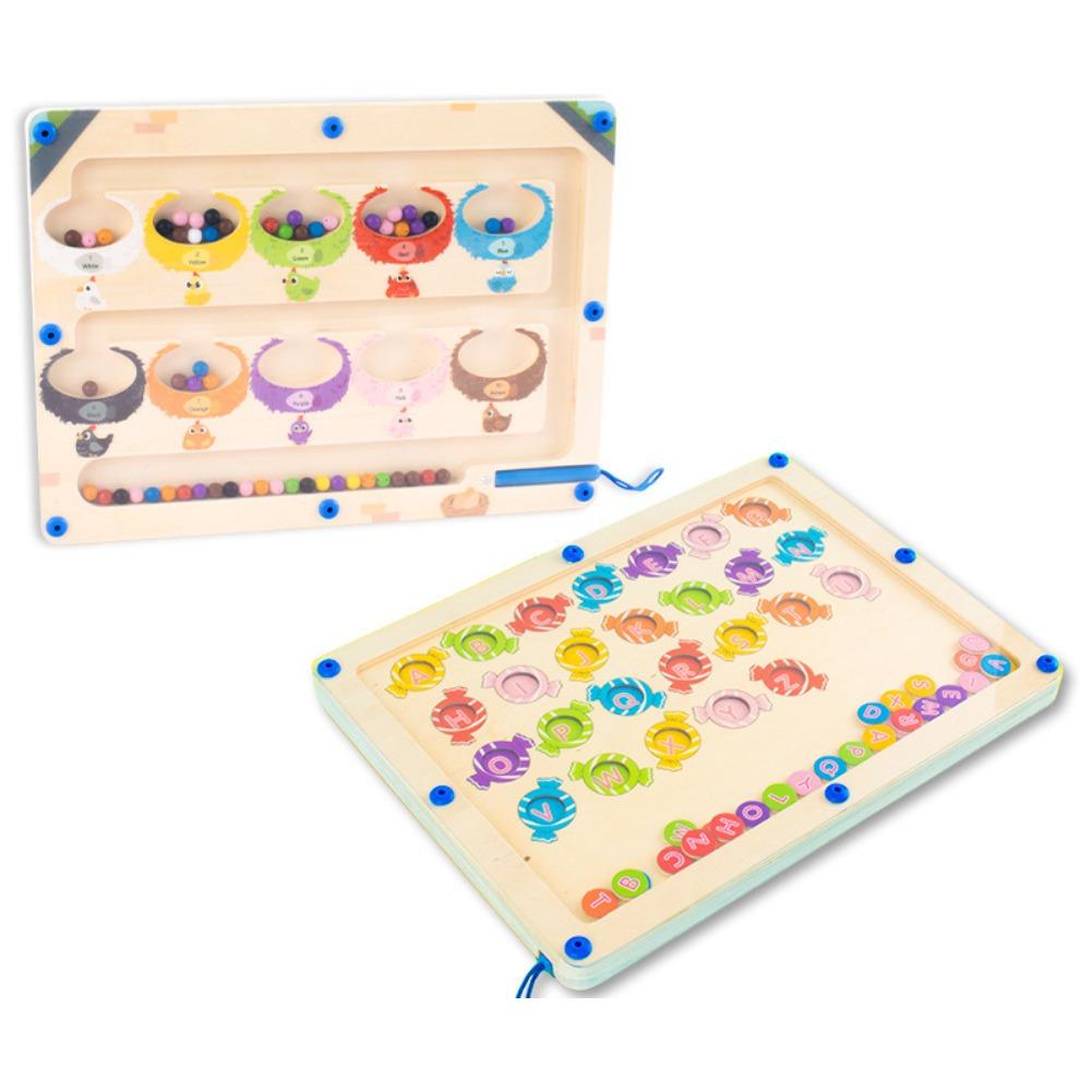 

Детская магнитная ручка Цифровой лабиринт Монтессори Раннее образование Классификация цветов Сопоставление Счетная доска Игрушки для нанизывания