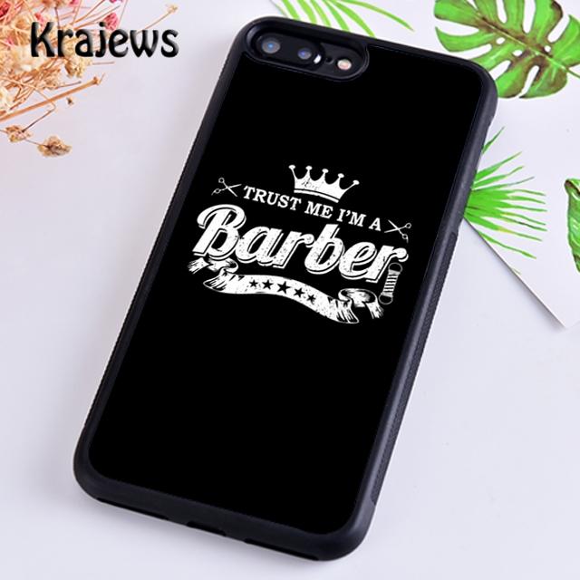 Krajews Barber Funny Vintage Classic Barber Retro Distressed Phone Case Cover For iPhone 14 5 6s 7 8 Plus 11 12 13 Pro XR XS Max