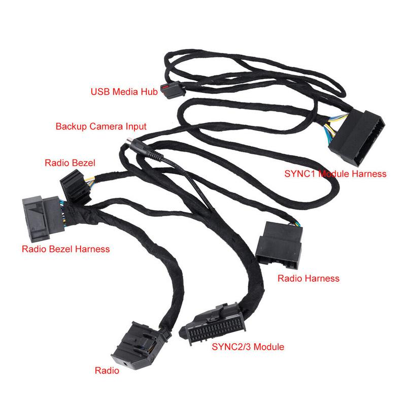 4in to 8in PNP Conversion Harness HC3Z 19A387 B Replacement for Ford Edge Fusion SYNC 1 to SYNC 3 System