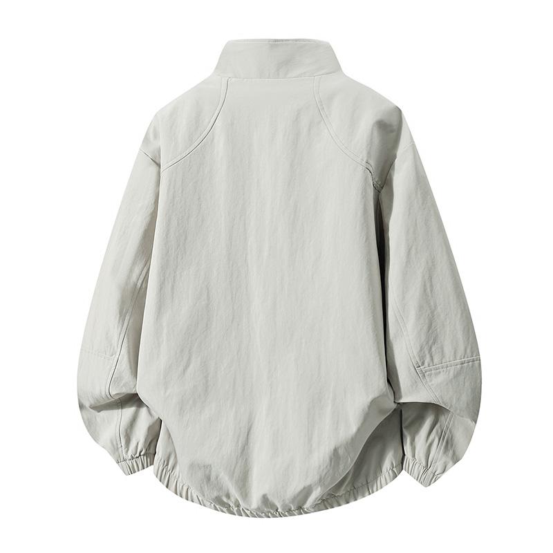 Freizeitjacke Herren Freizeit Unifarbene Stehkragenjacke Herrenjacke