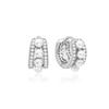 Ania Haie Silver Sparkle Shell Pearl Raw Hunger Hoop 925 Silver Earrings E075-15H