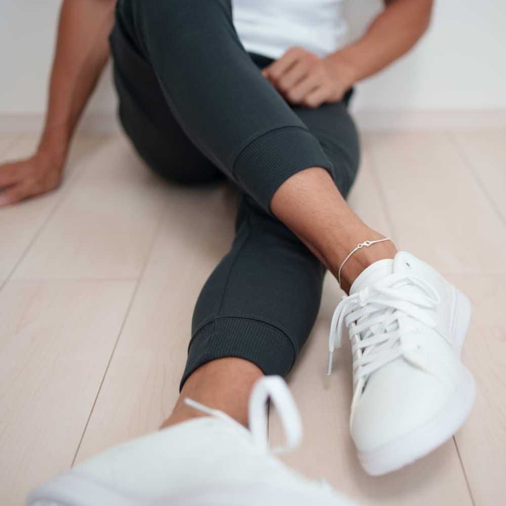 Silver 925 Snake Chain Anklet Simple Misanga [SANT BOLEN] Women's Men's (27)