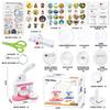 New Diy Button Maker Machine Badge Punch Kit With 86 Pcs Button Parts Pin Maker Press Machine Magnet Maker Machine