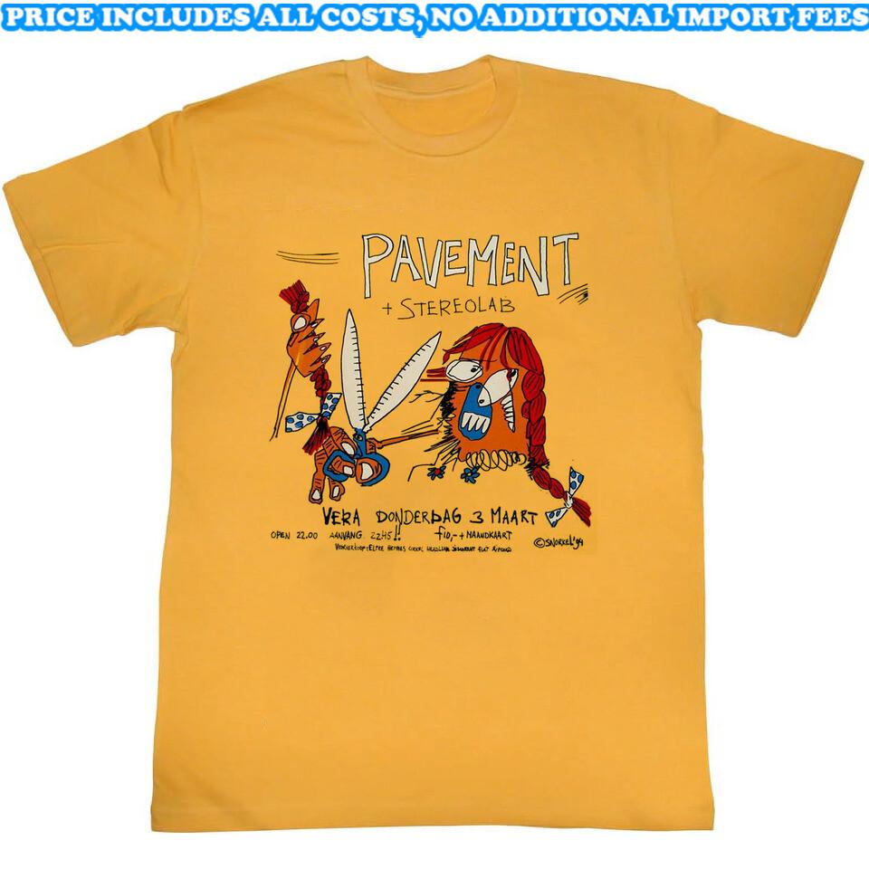 Pavement Band Stereolab in Gold T-shirt S to 5XL PA125 FREE SHIPPING Unisex T-Shirt XL