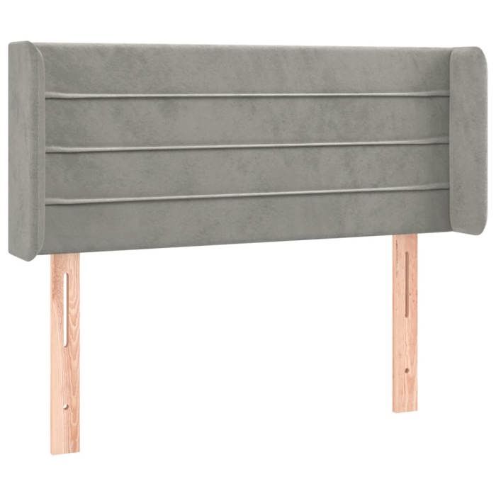 VidaXL Tête de Lit à LED Meuble de Chambre à Coucher Accessoire de Lit Simple Tête de Cadre de Lit Intérieur Gris Clair 3123412