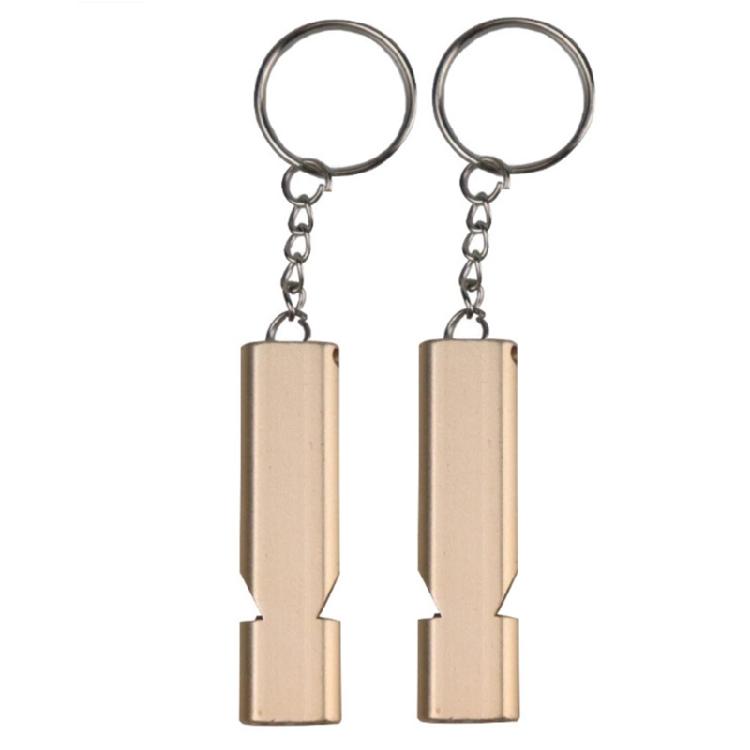 Double Tube Survival Equipment Aluminum Alloy Whistle for Survival Lifesaving
