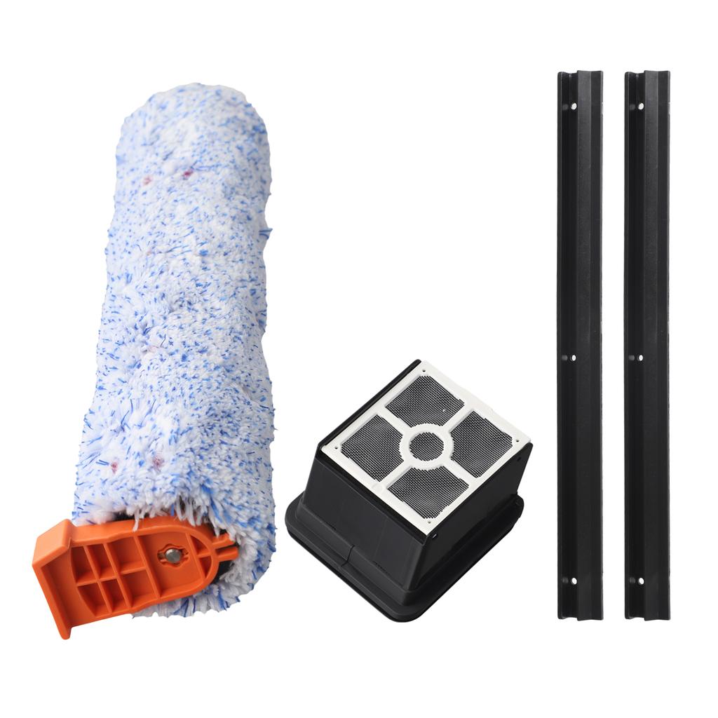 Replacement Set For ILIFE For W90 Cordless Smart Dry Cleaner: Main Brush, Side Brush, Filter, Mop, Rubber Scraper