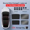 Sunshades For Tesla Model 3 Sunroof Highland 2026 Model Y 2020-26 Ice Cloth Buckle Sun Pare Glass Front Rear Skylight AccessoryWindshield Sunshades 1