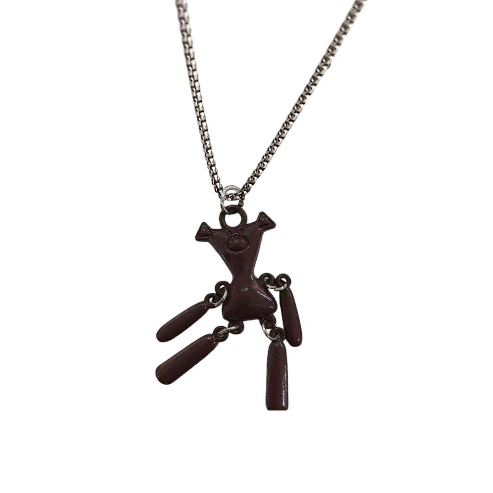 

Curry Bear Pendant Necklace Lightweight Sweater Neckchain Gothic Clavicle Chain for Fashion Individuals Halloween Gifts 1