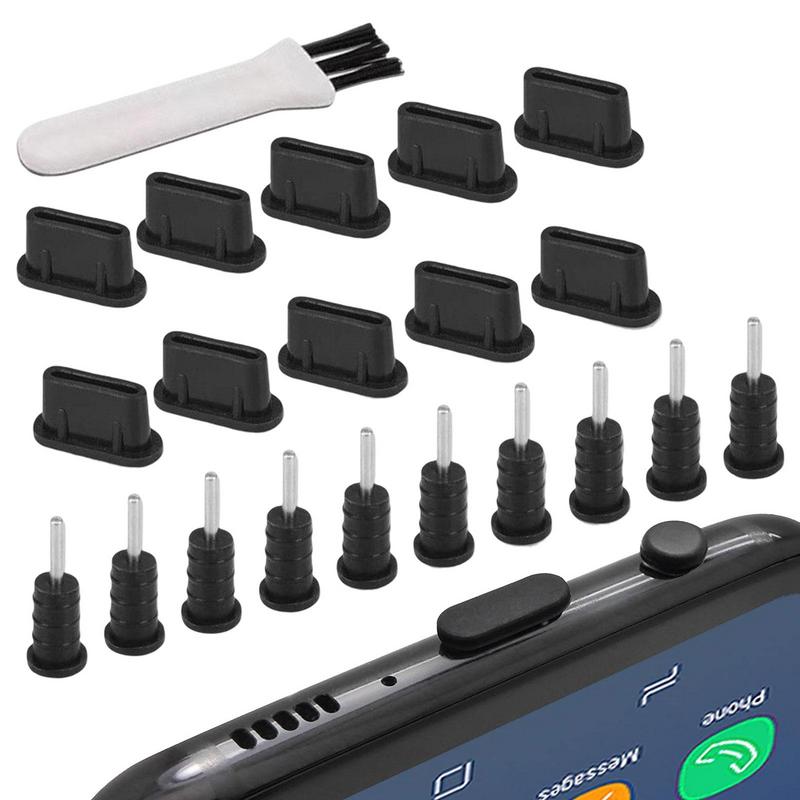 Type C Plug Dust Plug 3.5mm Headphone Plug USB Type-C Charge Port Protector Covers Mobile Socket Phone Charging Port Protective
