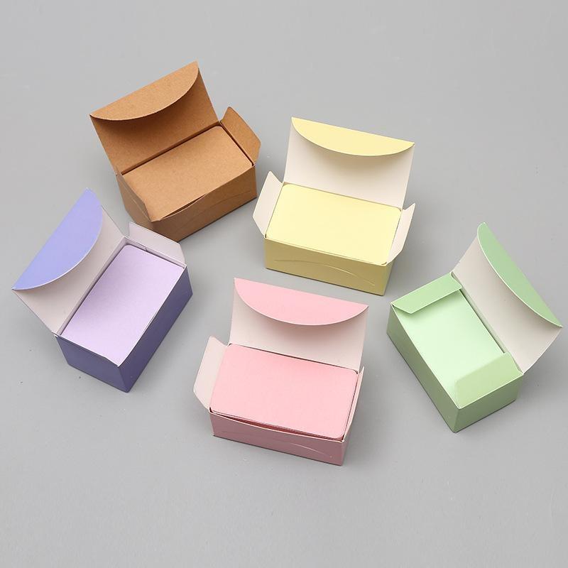 100 Sheets Assorted Color Kraft Paper Gift Boxes Easy Closure Sturdy Build for Party Favors Wedding Birthday Gift Packaging