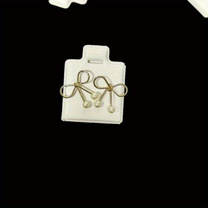 30pcs Ear Studs Holder White Puff Pad Earring Cards Jewelry Display Holder Tray Insert Organizer Bulk