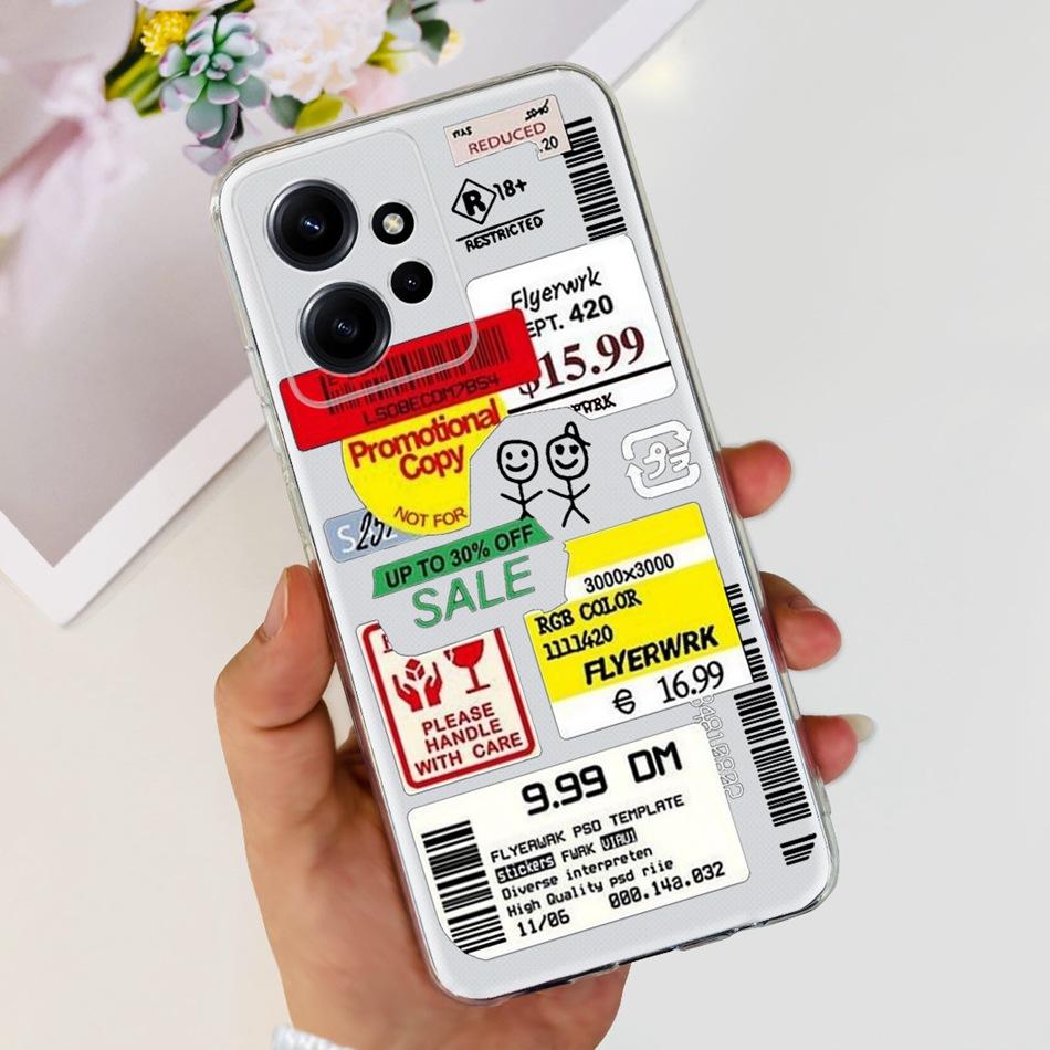 For Xiaomi Redmi Note 12 Global Stylish Phone Case Soft Silicone TPU Back Cover For Redmi Note 12 Pro 4G Note12 12Pro