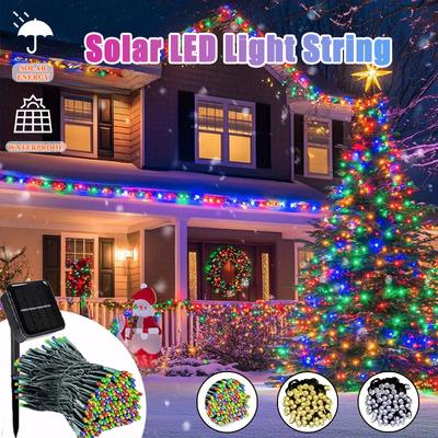 Garden Solar Light LED Twinkle Starry Fairy String Light 8 Lighting Modes Waterproof for Home Tree Wedding Party Christmas Decor