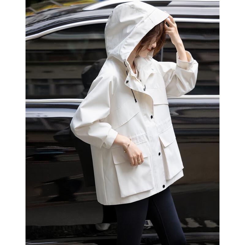 Demana Women's Autumn Hooded Loose Fit Jacket
