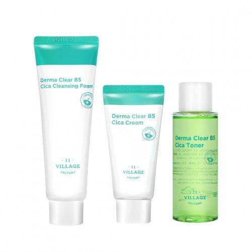 Village 11 Factory Derma Clear Cica B5 3-Piece Travel Skincare Set NONE