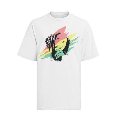 T-shirt da uomo retrò BOB MARLEY Rapper anni '70 '80 '90 Concerto S-XXXL
