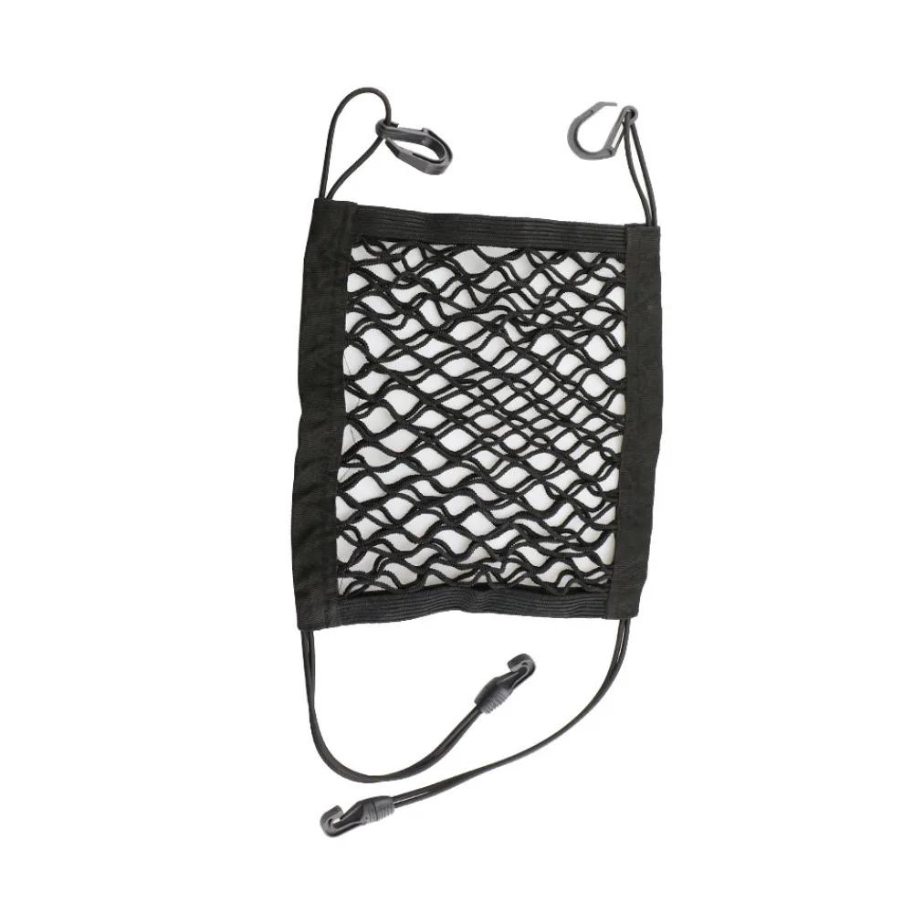 Car Storage Net Bag Between Seats Car Divider Pet Barrier Stretchable Elastic Mesh Bag Pocket Organizer Interior Accessories