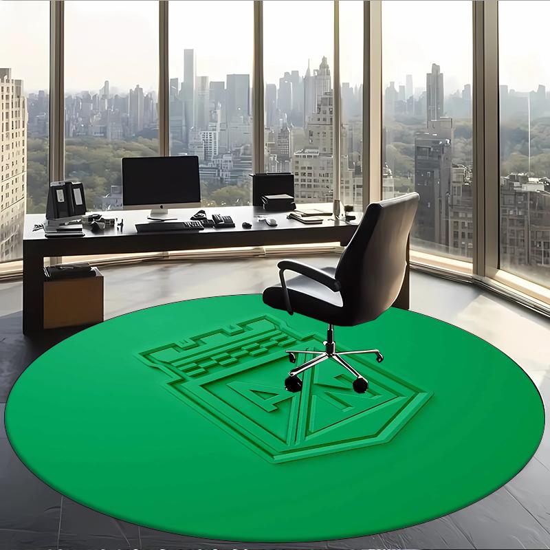 Atlético Nacional (14) Runder Büroteppich Dekorativer Bodenteppich für Büro Schlafzimmer Wohnzimmer und Wohnbereich