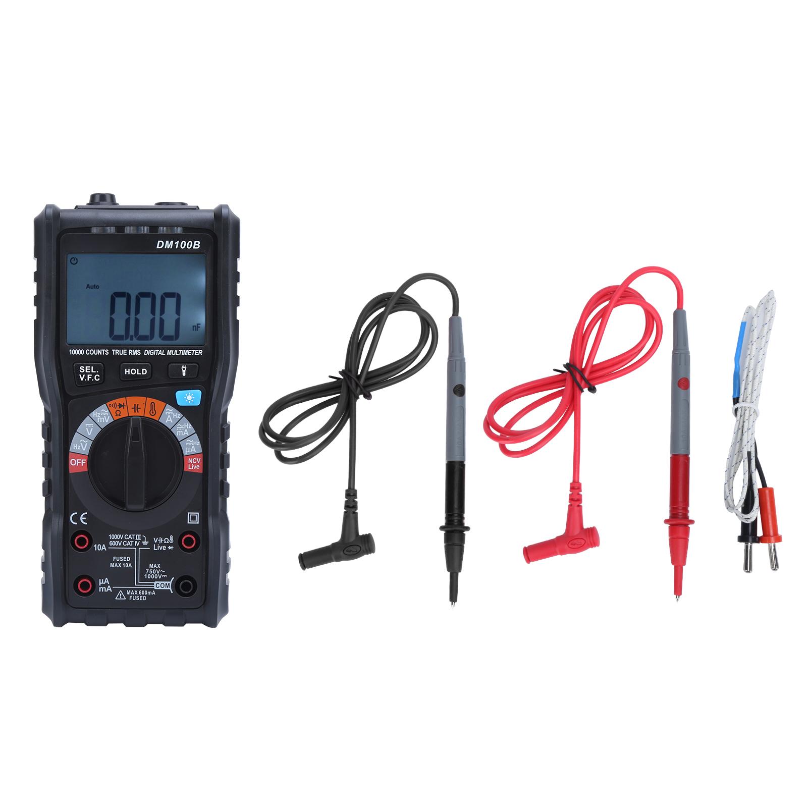 

DM100B Digital Multimeter LCD Portable HighAccuracy Integrated Industrial BurnProof Voltmeter