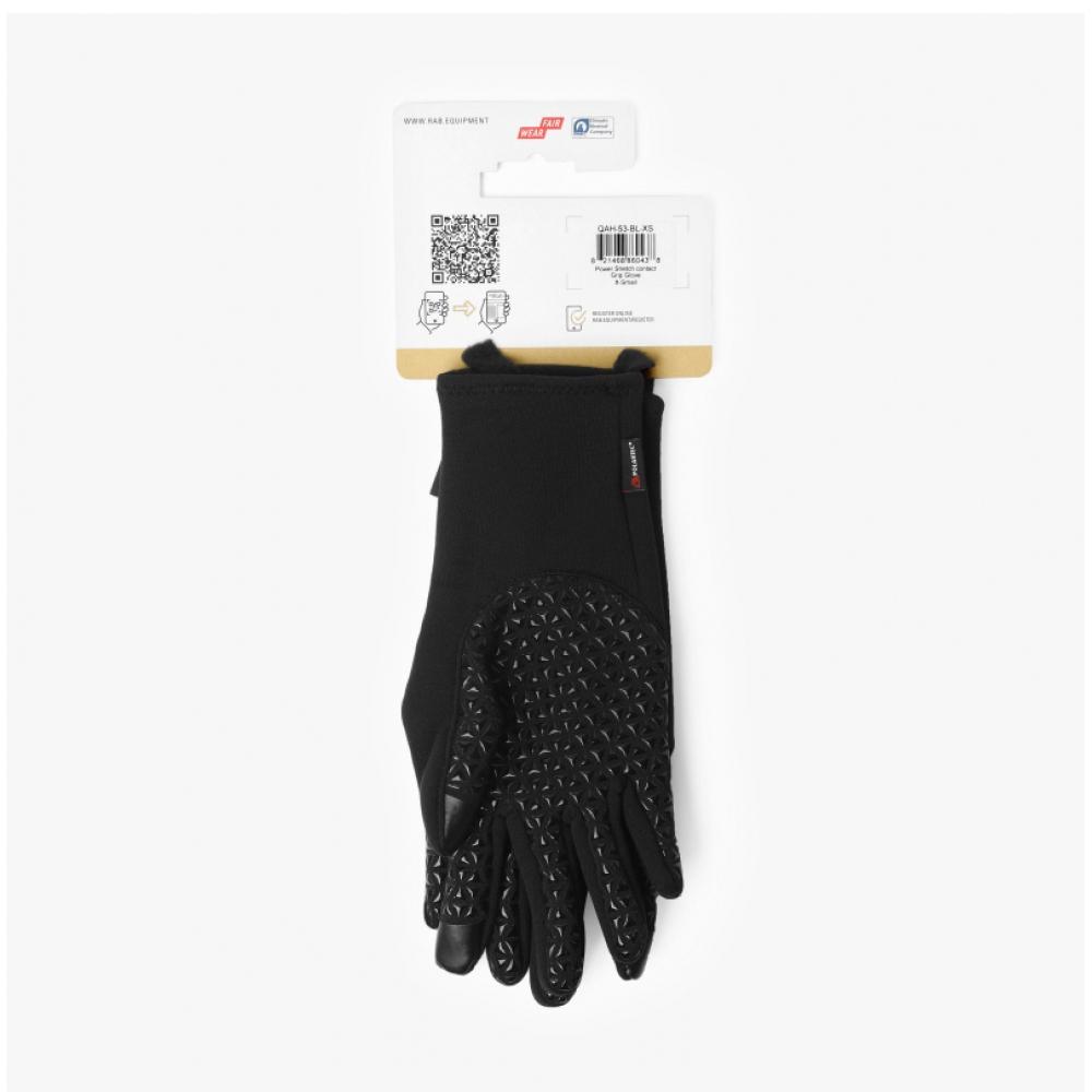 Rab Qah 53 Black Power Stretch Contact Grip Touch Gloves